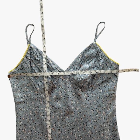 Topshop Women's Mini Jacquard Slip Dress Size 12 Preppy Girly Lace - Picture 4 of 6